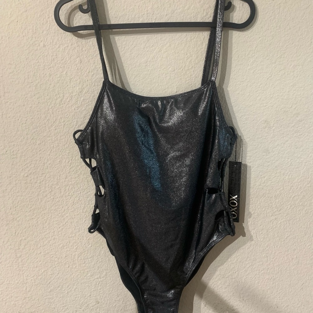 XOXO Black Shine One Piece Swimsuit